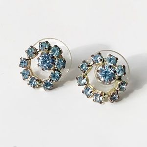 $3 BUNDLED - CUTE LIGHT BLUE CIRCLE POST EARRINGS